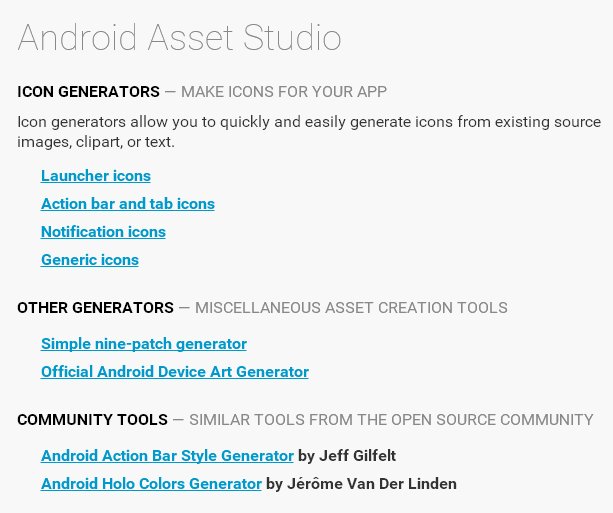 android asset studio